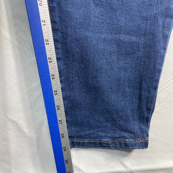 City Chic Jeans Womens Plus size 24 Blue Denim Halrey High Rise Ankle New - Picture 5 of 8
